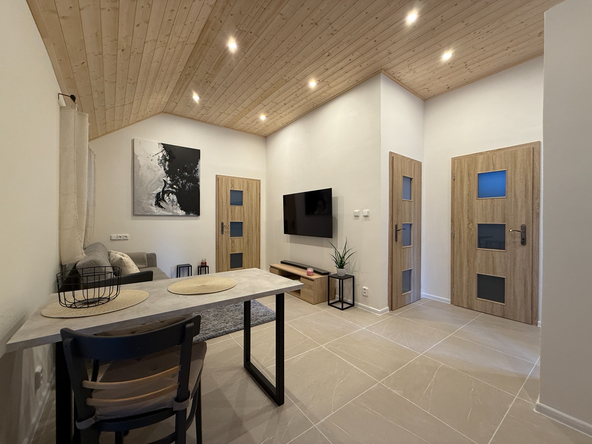 Hlavní obytný prostor Apartmánu Pod Lesem