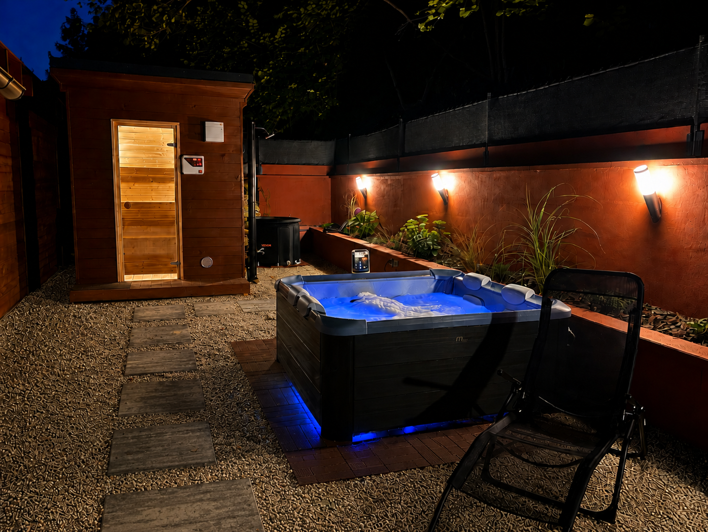 Večerní soukromá vířivka a sauna Apartmánu Pod Lesem